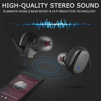 TWS4 Bluetooth Slušalke Športne Nepremočljiva Brezžične Bluetooth Slušalke Z Polnjenjem Bin Mini V Uho Stroki, Za Samsung Huawei