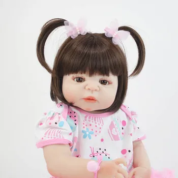 55 cm za Celotno Telo, Silikonski Prerojeni Baby Doll Igrača, Kot Pravi Dekle Boneca Vinil Novorojenčka Princesa Dojenčki Bebe Živ Rojstni dan