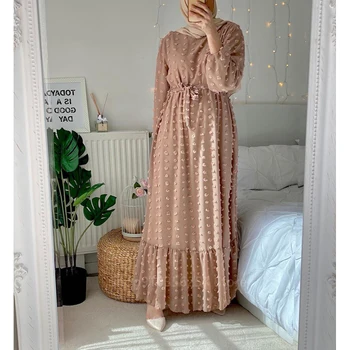 Ramadam Muslimanskih Moda Abaya Obleka Ženske Dubaj Turčija Šifon Žogo Islamska Oblačila Ženski Stranka Maxi Hidžab Obleko Vestido Robe