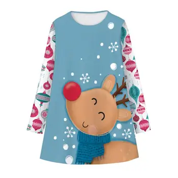 LZH Vroče Prodajo 2020 Jeseni, Pozimi Priložnostne Svoboden Otrok Božič Obleko Lepe Risanke Obleke Za Dekleta Toplo Otroci Kopalke