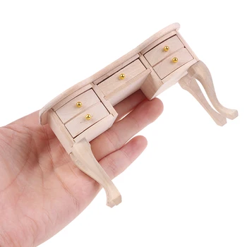 1:12 Lutke Mini Lesene Unpainted Mizo Namizni Model Pohištvo, Dodatki Za Božično Darilo Lutke