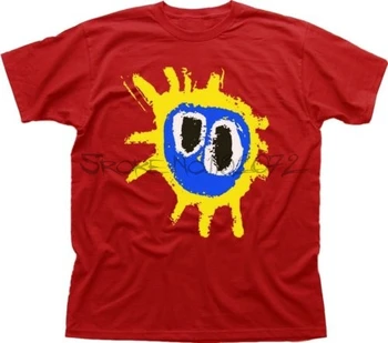 Moški majica s kratkimi rokavi za poletje PRVINSKI KRIK RETRO SCREAMADELICA rock band rdeča majica s kratkimi rokavi moški poletje bombaža t-srajce euro velikost