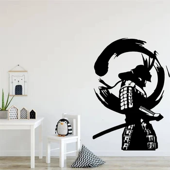 Japonski Bojevnik Enso Zen Krog Samurai Azijskih Vinil Stenske Nalepke Odstranljive Samolepilni Prenos Film Stenske Nalepke, Freska
