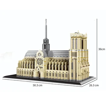 Mesto Mini Znana Palača Potala Model Bloki Arhitekture Notre Dame de Paris zidarske Opeke Izobraževalne Igrače za otroke darila