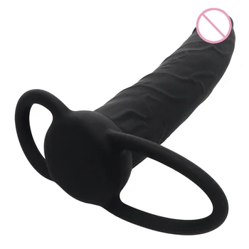 Silikonski Analni Vibrator Butt Plug Sex Igrače za Ženske Odraslih Izdelkov Penis Nosljivi Dvojno Penetracijo 5.5