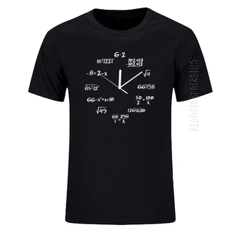TShirt Matematiko Ura Tiskanja Smešno Moških O Neck Majica S Kratkimi Rokavi Bombaž Moški Tshirt Cool T-Shirt Mens Tee Majica