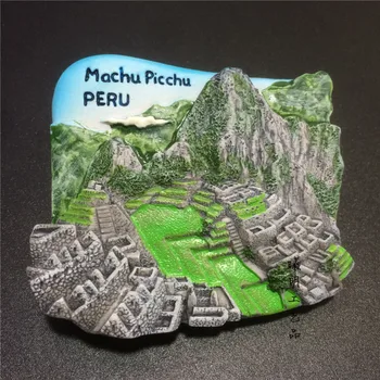 Peru Machu Picchu Ruševine Hladilnik Magnet Smolo Turistični Spominek Peru Magnetni Hladilnik Nalepke Domači Kuhinji Dekoracijo Darilo