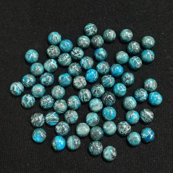 Trgovina modni naravna modra oniks 6 mm krog cab chrysoprase kroglice ne luknjo za nakit, izdelava 50pcs/veliko brezplačna dostava
