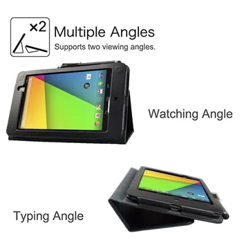 PU Usnje Stojalo Primeru Kritje Za ASUS Google Nexus 7 II 2. 2 Gen 2013 FHD Flip Zaščitna Auto Wake/Spanja Tablet Primerih+film+pen