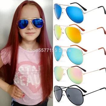 2020 Klasičnih Sončna Očala Dekleta Fantje Pisane Ogledalo Otrok, Kozarci, Kovinski Okvir Otroci Sončna Očala Oculos Infantil