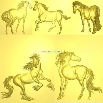 14PCS 3D konjske Visoko kakovost Nove 3D model za cnc 3D vklesan slika kiparstvo stroj v STL datoteko lep konj