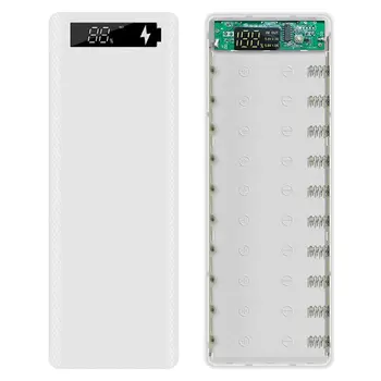 LCD-Zaslon DIY 10x18650 Baterije Primeru Power Shell Banke Polnilnik Polje Pribor 24BB