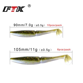 FTK Fishing Lure 90 mm 105mm Astringency Silikonski Wobbler Bas Umetne Vabe Vonj Attractant Ribolov Mehka Vaba