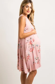 Porodniški Obleke Noseča Ženska Oblačila Zdravstvene Nege Nightgown Nosečnosti Cvjetnim Natisne Obleko Oblačila Porodniškega Obleke Ženske Obleke
