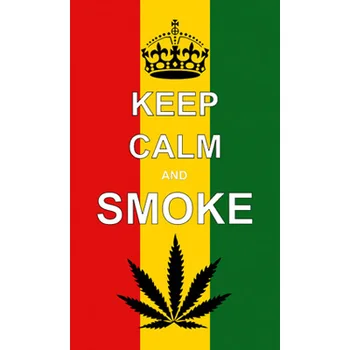 BOB Marley Reggae Rasta Hipi Band 420 nekje ohraniti mirno in dima Zastavo