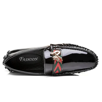 Italijanski Eleganten Moški Modni Trendy Loafers Pravega Usnja Vzročno Čevlji za Moške Plus Velikost EUR 38-48 Mladi Moccasins Čevlji