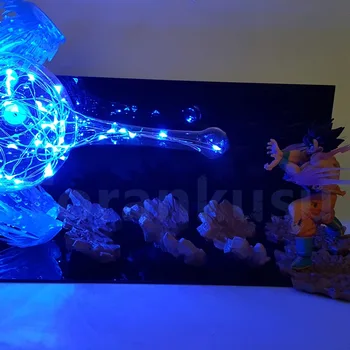 Dragon Ball Dejanje Slika Sina Kaiohken Moč Učinek Scene Igrača Figuras Dragon Ball Lampara LED Goku Kamehameha DBZ Svetilko Doll