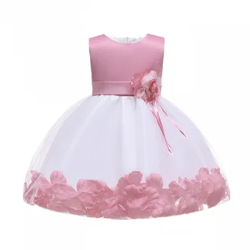 High-end Novorojenčka dekle dres Cvet dekle otroka Princesa Obleke Baby Dekleta 1. letnik Rojstni Obleka za Malčke poročna obleka