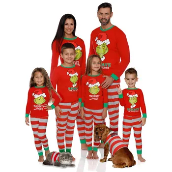 Družina Ujemanja Obleke 2020 Božič Pižamo Oblačila Mater, Očeta, Otroke, Risanka Tiskanja Sleepwear Mama in Me Družino Oblačila