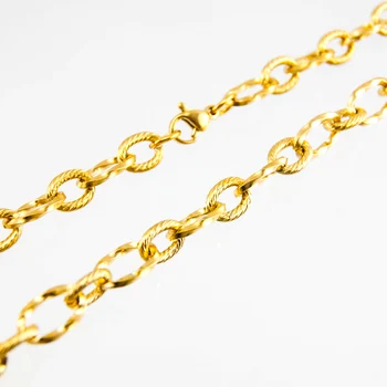 3 kos ženske Ogrlica Twist ROLO zlata barva Nerjavnega jekla verige Bohemia osebno Kabel verige na debelo nakit za ženske