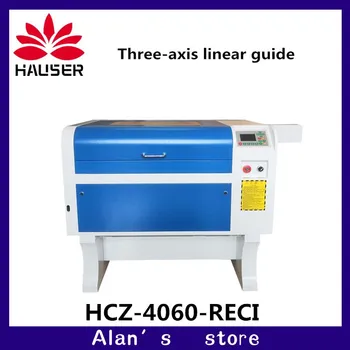 HCZ Treh osi linearno vodilo ŠTIP 100W 4060 lasersko graviranje stroj CO2 laser rezalnik pralni 220V/110V DSP sistem Označevanja
