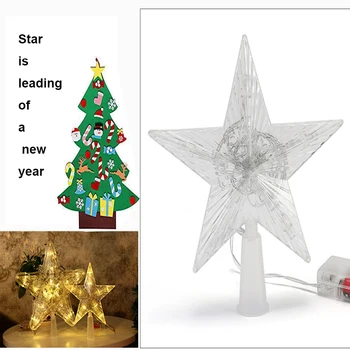 Garland Svetlobne Božično Drevo Okraski Drevo Top Barva LED Star Luč Za Chrismas Dekoracijo na Prostor, Osebe, Vrt Garland