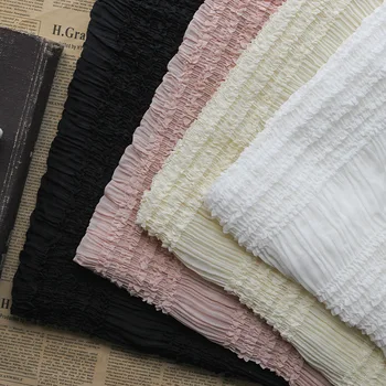 Novo šifon kavljem vezene trakove zmečkane tkanine pravljice slog poročno obleko stretch til tkanine