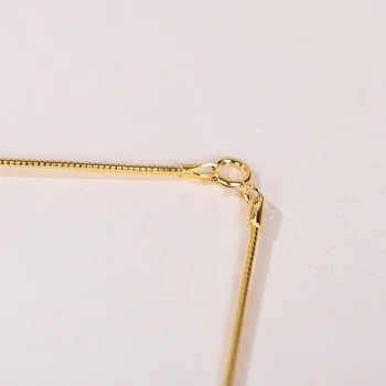 Resnično Resnično Čisto Solidno 925 Sterling Srebrna Ogrlica za Ženske Punk Rock Rose Zlata Kača Verige Nakit, Ženski Ogrlice