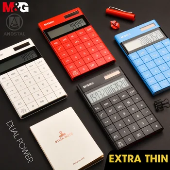 M&G 12-mestno Sodobne Kalkulator z Dvojno Močjo Andstal Barve Caculator Luštna Majhna Sončna Kalkulatorji Znanstvenih Calculater Šola izpit
