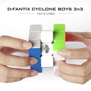 D-FantiX Ciklon Fantje 3x3x3 Hitrost Kocka Strokovno Magic Cube 3x3 Uganke Igrače speedcube (56mm) Igrače za Otroke, Odrasle Fant Dekle