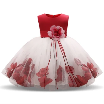 Fancy Cvetov Baby Girl Oblačenja Poročni 1 Leto, Rojstni Dan Obleke Krst Novorojenčka Dekliška Oblačila Za Malčke Tutu Stranka Obleko Dekle Clohtes