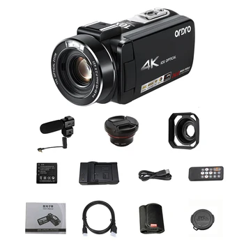 ORDRO 4K Video Kamere, 10-KRATNI Optični Zoom, Video Kamere, WiFi 3.1