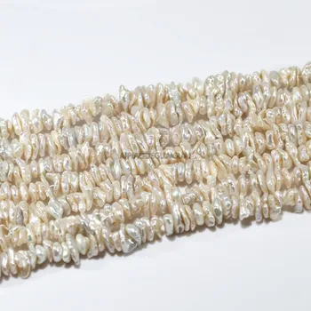 APDGG Naravnih 9-11 mm keshi sredini izvrtane white pearl pramenov svoboden kroglice ženske lady nakit DIY