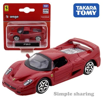 Takara Tomy Tomica Predstavlja Burago Race & Play Serije 3inch F50 (Rdeča) Avto Otroci Igrače za Motorna Vozila, Diecast Kovinski Model