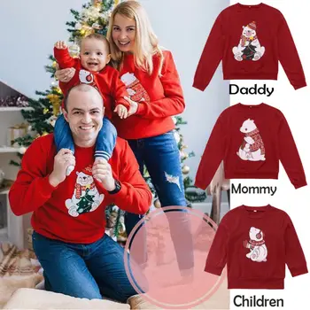 Božič Družinski Ujemanja Obleke, Mati/Oče/Otroci Majica Srčkan Nosi Božič Sweatshirts