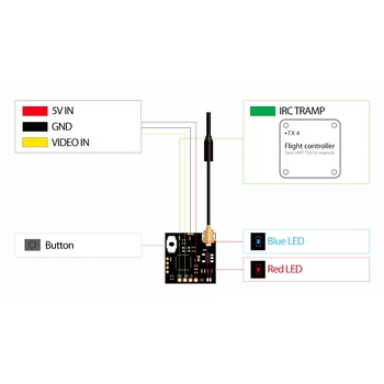 RunCam TX100 Nano 5.8 G 37CH 25mW/100mW VTX Smart Audio IPX IPEX za RC Drobne Brnenje Mini FPV Kamero FC Cine Vzklikniti Čačkalica