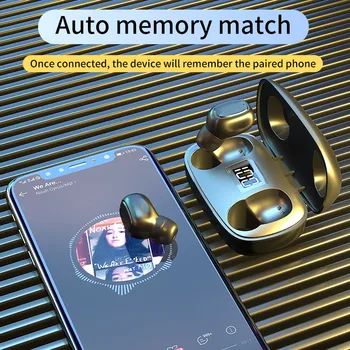 2020 Nove Bluetooth V5.0 Slušalke LED Touch Kontrole Tws Brezžične Slušalke 9D Stereo Glasbe IPX7 Nepremočljiva Čepkov Slušalke T10