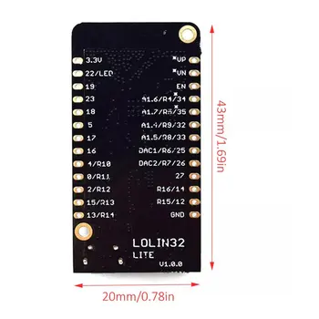 LOLIN32 Wifi Brezžični Razvoj Odbor za Anteno priključek Mikro USB Kartica za Litijeve Baterije Vmesnik ESP32 ESP-32 REV1 CH340 CH340G