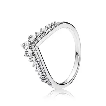 YPD133 925 Srebrni Poročni Prstani stes Za Ženske Simulirani Nakit Zaročni prstan Princesa cut obroč iz