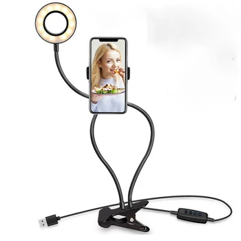 Foto Studio Selfie LED Obroč Svetlobe z Mobilni Telefon Mobilno Držalo za Youtube Živo Pare Ličila Fotoaparat Lučka za iPhone Android