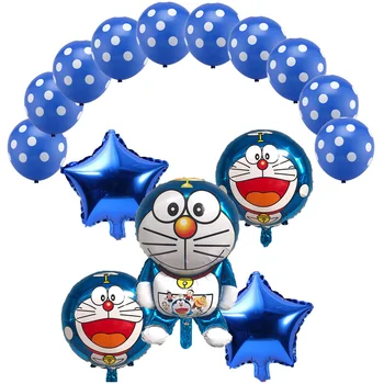 15pcs/iz Klasične Igrače iz lateksa Zračne Balone Dekor Otroci Stranka Globos Rojstni dan Folijo Helij Napihljivi Doraemon Jingle Mačka Baloni