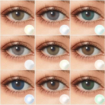 HIDROCOR Barvne Leče, 1 Par Naravnih Kontaktne Leče Letno Barvne Kontaktne Leče Za Oči Imenik Lepoto Pupilentes Objektiv Oči