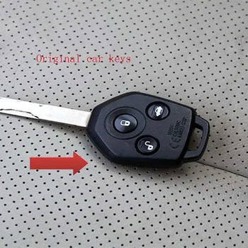 GZYOUMEI Usnje Avto ključ kritje primera keychain ključ za SUBARU XV Gozdar Outback Legacy Avto ključ
