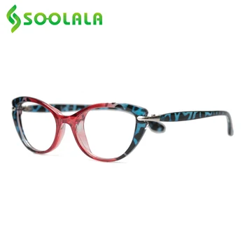 SOOLALA Mačka Oči Obravnavi Očala Ženske Gradient Cvetlični Očala Okvir Jasno Objektiv Presbyopic Očala Za Branje +1.0 2.0 4.0