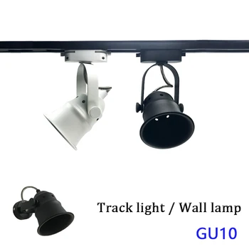 GU10 Površine vgrajena stropna Led Track lahkega aluminija Strop Železniški Progi razsvetljavo Spot Železniškega Reflektorji Zamenjajte Halogenske Žarnice