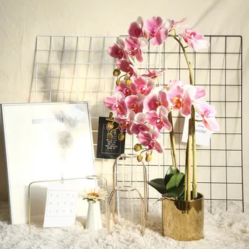 Velika latex 3D tiskanje Orhideje belo umetno cvetje roko občutek simulacije orhideja je cvet za dom poročno dekoracijo flores
