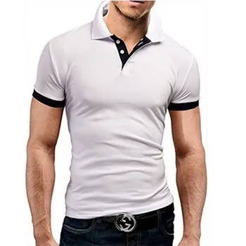 Poletje kratek Sleeve Majica Polo moški modni polo majice priložnostne Slim barva poslovni moške polo majice za moške oblačila