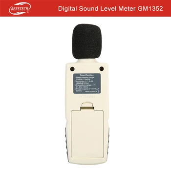 BENETECH digitalni Merilnik Ravni Zvoka, db, merilnik Hrupa Avdio Digitalni detektor Diagnostičnega orodja Avtomobilska GM1352