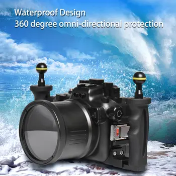325ft/100m alluminum zlitine Podvodno Ohišje Kamere Potapljanje Primeru za Sony A7 III A7R III A7M3 28-70 mm, 90 mm
