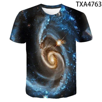 Vesolje Planet Prostor Galaxy 3D T-shirt Moški Ženske Otroci T shirt 3D Tiskanja Star Nebo Kul Tees Fant Dekle Moda Ulične Vrhovi
